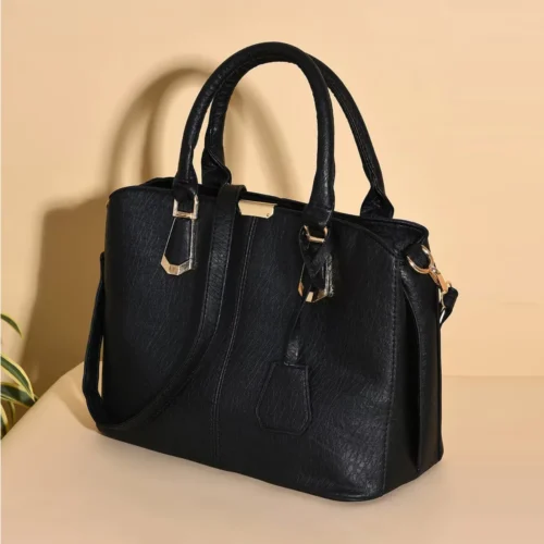 Women\'s Leather Handbag (Black)
