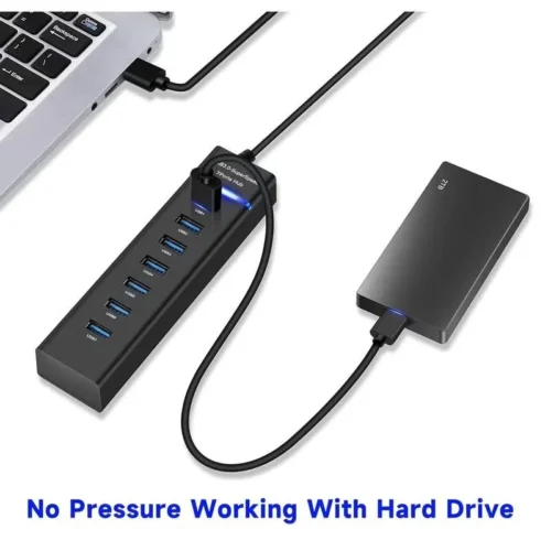 7 Ports 3.0 USB Hub Support 1Tb High Speed