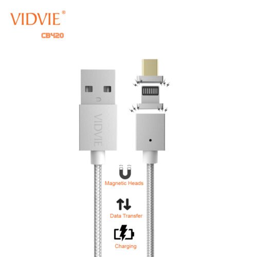 اشترِ كابل ممغنط 2 في 1 آيفون ومايكرو Vidvie CB420 المغناطيسي 2 في 1 (Lightning & Micro) بقوة 2.4A بمصر. كابل مضفر متين يحمي سوكت الشحن بأفضل سعر من KCS Store.
