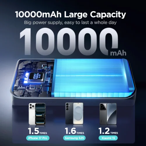 Joyroom JR-QP191 mini Star Series Mini Digital Display 10000mah 22.5W Fast Charging Powerbank