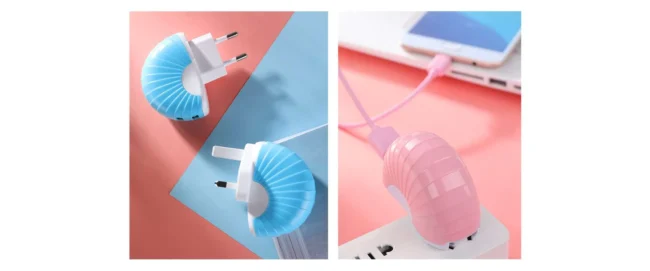 ⁦JOYROOM L-M216 Snail Shell 2.1A Two Port Travel Charger⁩ - الصورة ⁦2⁩