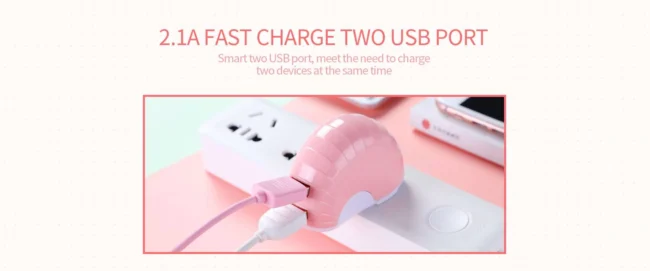 ⁦JOYROOM L-M216 Snail Shell 2.1A Two Port Travel Charger⁩ - الصورة ⁦7⁩