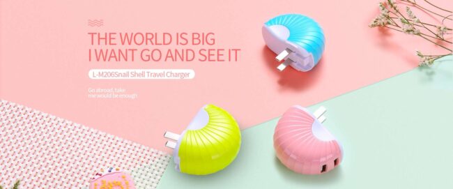 ⁦JOYROOM L-M216 Snail Shell 2.1A Two Port Travel Charger⁩ - الصورة ⁦8⁩