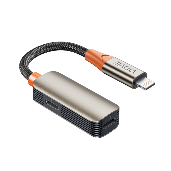 Vidvie AL1123 2-in-1 iPhone to iPhone+iPhone Audio Adapter 12W