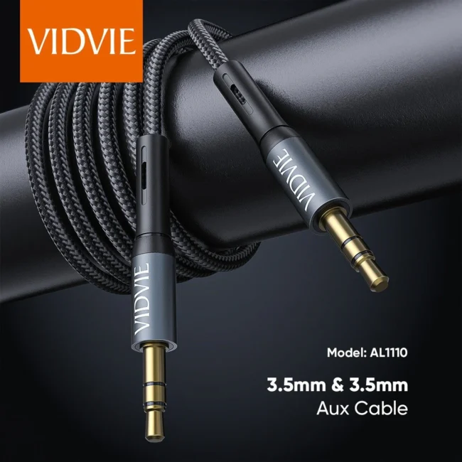 Vidvie AL1110 audio cable DC3.5MM male to male 1.8M