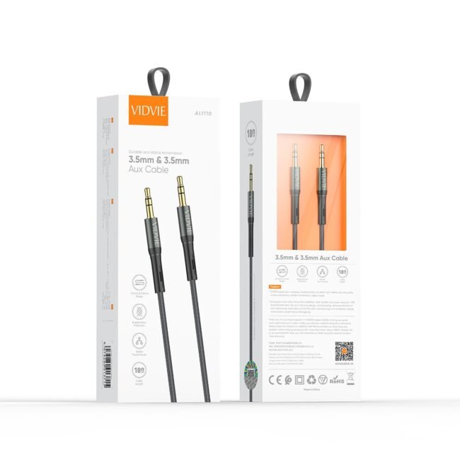 Vidvie AL1110 audio cable DC3.5MM male to male 1.8M