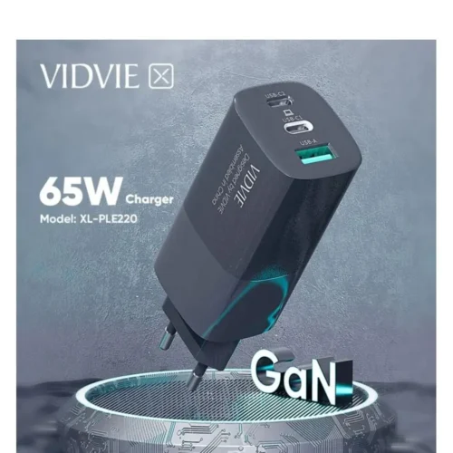 VIDVIE PLE220 65W QC 4.0 + PD 3.0 Charger 3 Ports Super Fast Charging