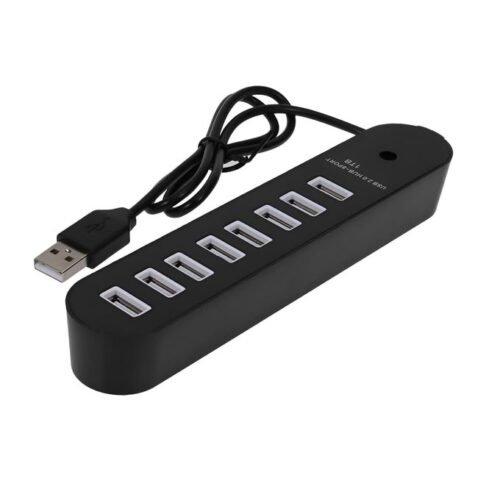 Skytech 8 Port USB 2.0 Data HUB High Speed Splitter Extender Built-In USB Cable