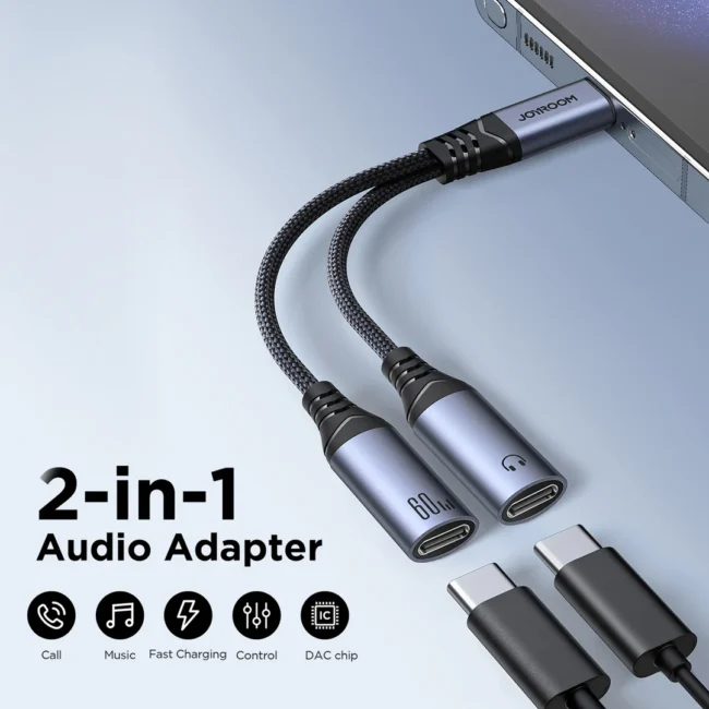 Joyroom SY-C03 Audio 2-in-1 Audio Adapter Type-C to Dual Type-C