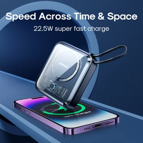 Joyroom JR-L006 22.5W Magnetic Wireless Power Bank 10000mAh باوربنك ماج سيف
