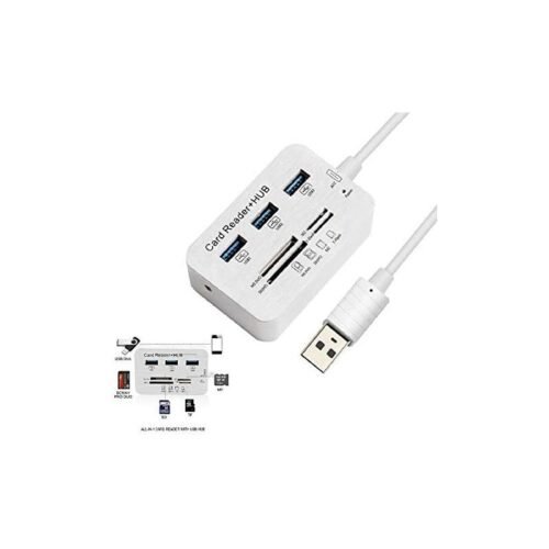 3Ports USB 3.0 Hub with Card Reader MS SD M2 TF Multi-in-1 Memory Adapter