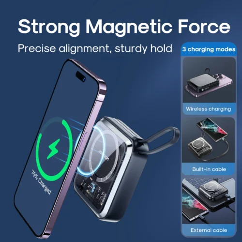 Joyroom JR-L006 22.5W Magnetic Wireless Power Bank 10000mAh باوربنك ماج سيف