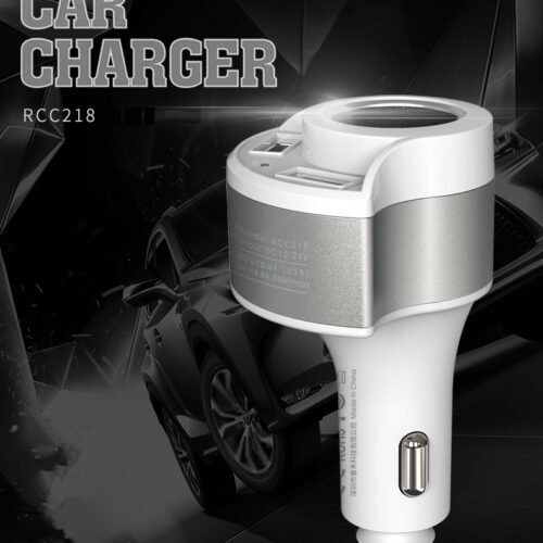 REMAX RCC218 CAR CHARGER 2USB 4.8A Fast Dual USB شاحن سيارة متعدد المنافذ
