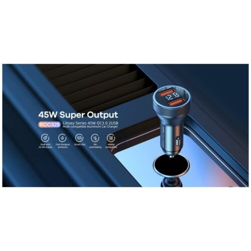 Remax Linsey Series RCC325 45W Super Output Fast Car Charger