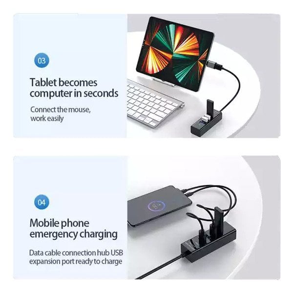 4Ports USB Hub 3.0 Model 303 High Speed Transfer
