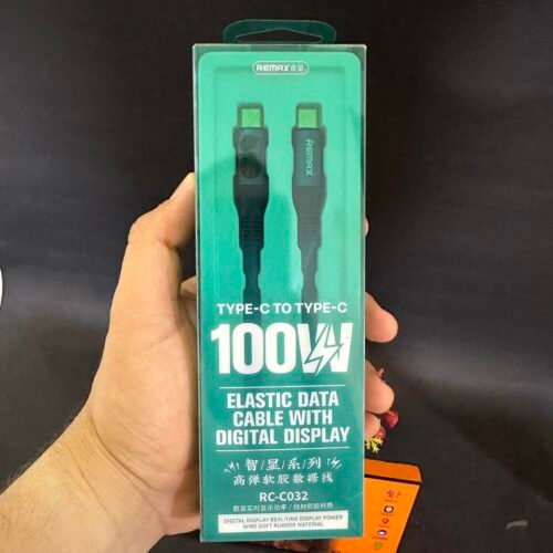 REMAX RC-C032 C-C Zisee Series 100W Type-C to Type-C Fast Charging Digital Display Charging Data Cable