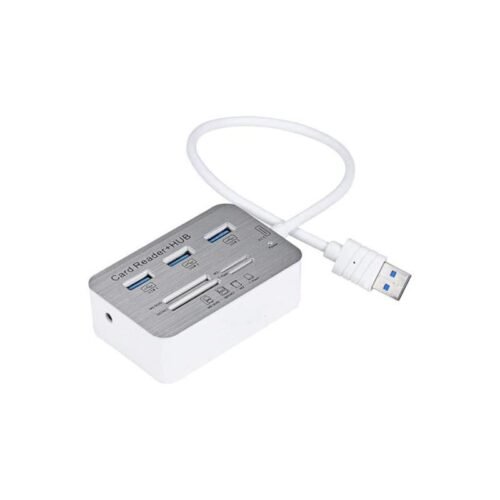 3Ports USB 3.0 Hub with Card Reader MS SD M2 TF Multi-in-1 Memory Adapter