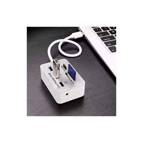 3Ports USB 3.0 Hub with Card Reader MS SD M2 TF Multi-in-1 Memory Adapter