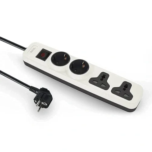 The iLOCK no.5028 is a reliable, mid-sized power strip designed for efficiency and safety. It features a streamlined 4-outlet layout that is ideal for workstations or home entertainment centers.