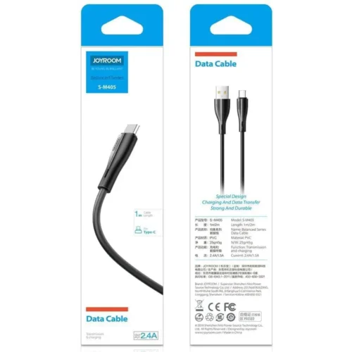 اشترِ كابل Joyroom S-M405 USB-C بمصر. كابل PVC مرن وقوي بقوة 2.4 أمبير لشحن ومزامنة أجهزة الأندرويد والملحقات بأفضل سعر من KCS Store.