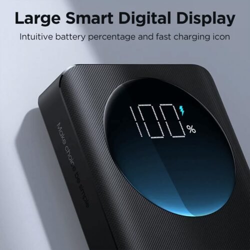 Joyroom JR-PBF01 Fast Charging Power Bank 10000mAh 3 Ports (2 USB, 1 PD) 30W, Digital Display & Built-In Flash Light