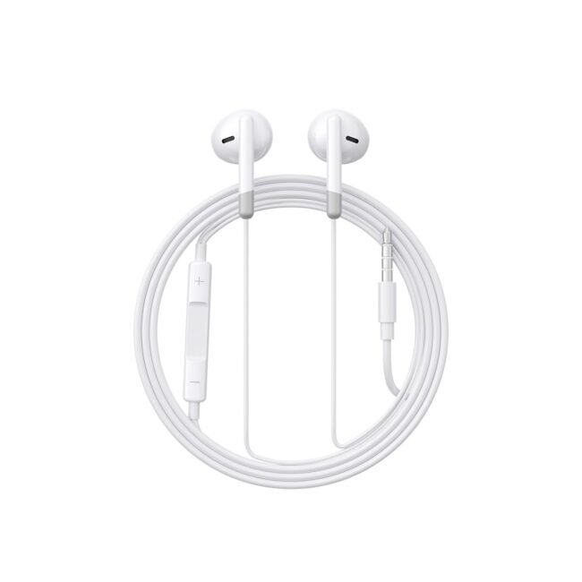 Joyroom JR-EW01 Wired Series Half In-Ear Wired Earphones-White