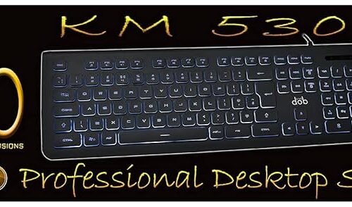 Dob KM 530 Wired USB Keyboard & Mouse Black