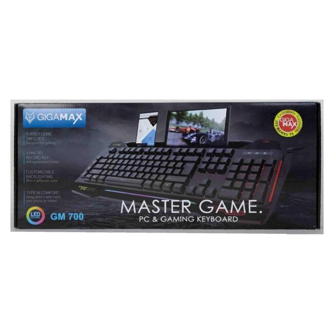 GigaMax Gm700 Keyboard Master Gaming Full Multimedia With 7 Color