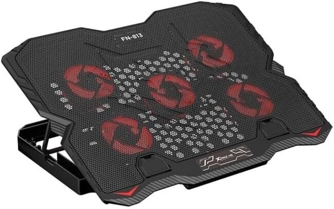 XTRIKE ME FN813 Laptop Cooling Pad Stand  5x Led Fans 2 USB Ports