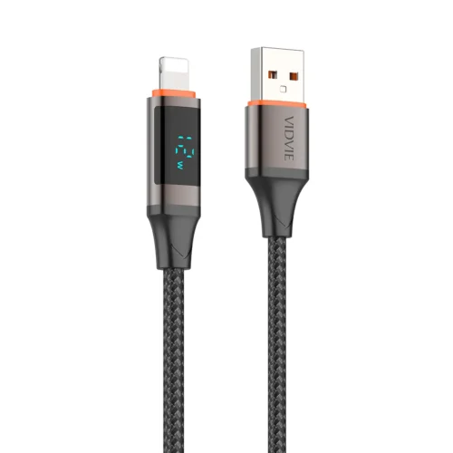Vidvie CB4036i iPhone Fast Charging Data Cable 3A USB-A to lightning 1.2M كابل شحن ايفون بشاشة لعرض القدرة