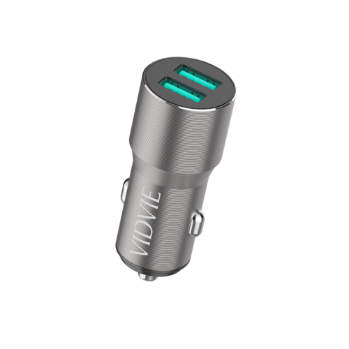 Vidvie CC537 Dual USB QC3.0 Fast Charge Car Charger type c to iphone