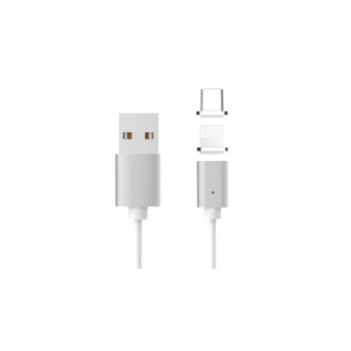 VIDVIE CB420 DUAL USB CABLE / White / Magnetic Heads / Data Transfer