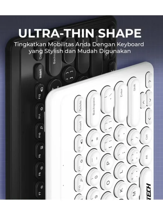 ⁦Jertech DK500 USB Mini Silent Keyboard , Wired Office Comfort keyboard - 78 Slim Round keycap⁩ - الصورة ⁦4⁩