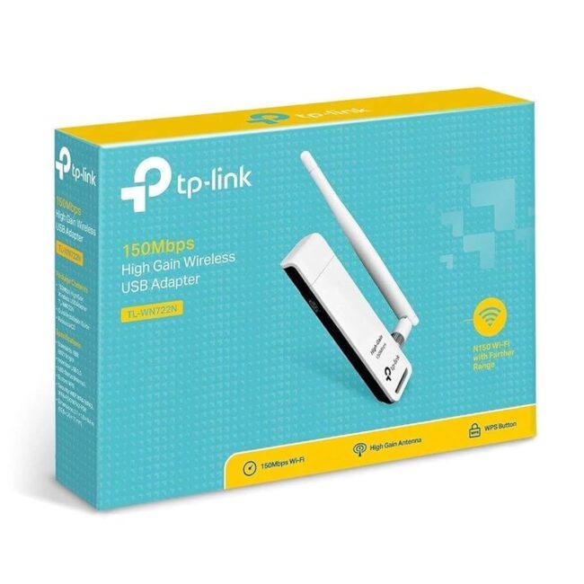 TP-LINK TL-WN722N USB Adapter High Gain Wireless 300Mbps