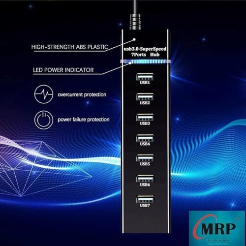 7 Ports 3.0 USB Hub Support 1Tb High Speed
