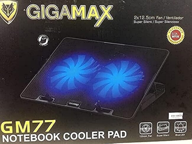 ⁦Gigamax gm77 Cooler Fan Up to 17″ Laptop⁩ - الصورة ⁦2⁩