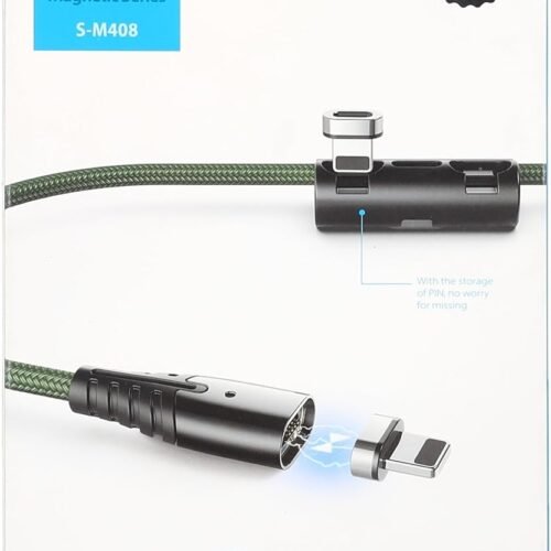 اشترِ كابل آيفون ممغنط Joyroom S-M408S بمصر. كابل مضفر بقوة 3A لشحن ومزامنة البيانات وحماية سوكت الشحن من التلف بأفضل سعر.