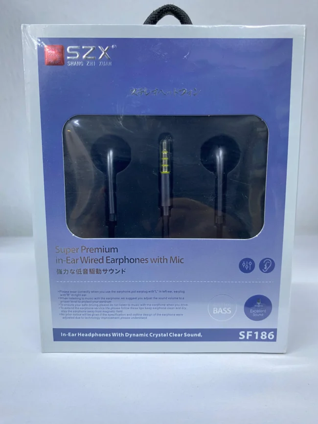 ⁦SZX Earphone With Mic SF186⁩ - الصورة ⁦2⁩