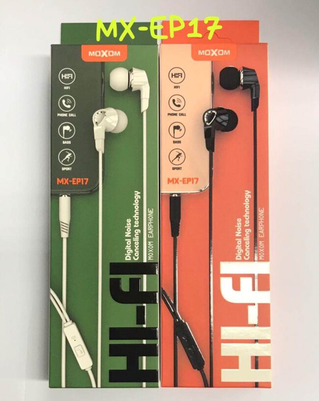 ⁦Moxom MX-EP17 Wired In Ear Earphone With Microphone⁩ - الصورة ⁦3⁩