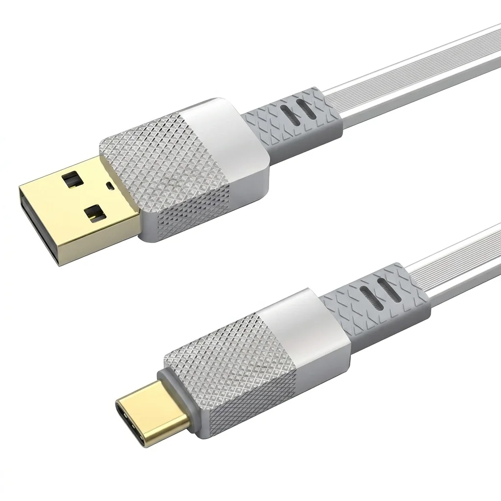 JOYROOM S-M360 Fast Charging Zinc Alloy + TPE Fast Charging Type-C Cable كابل تايب سي بكابل تي بي اي و ملمس المنيوم فاخر 1 اشترِ كابل Joyroom S-M360 Type-C بقوة 3A بمصر. كابل معدني متين ضد القطع بقلب نحاسي معزز لشحن ومزامنة أجهزتك بأفضل سعر من KCS Store.