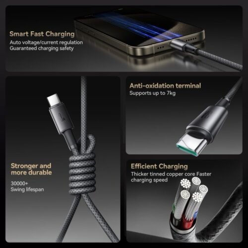 Joyroom S-A50 USB-A to Type-C Data Cable, 1.2 Meter, 3A,