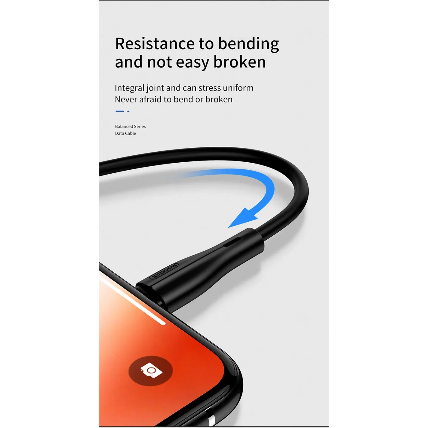 JOYROOM S-M405 Balanced Series USB To USB-C Charging Data Cable 1M كابل شحن و نقل بيانات تايب سي 4 اشترِ كابل Joyroom S-M405 USB-C بمصر. كابل PVC مرن وقوي بقوة 2.4 أمبير لشحن ومزامنة أجهزة الأندرويد والملحقات بأفضل سعر من KCS Store.