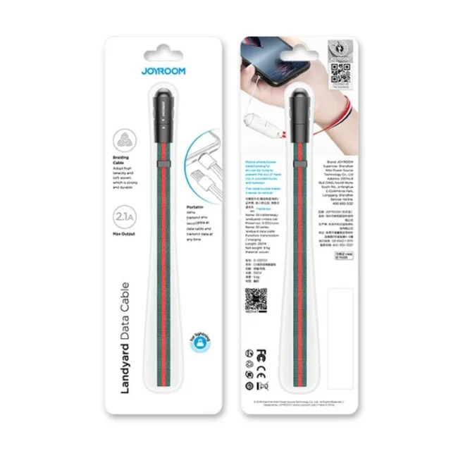 JOYROOM S-0821G1 G1 Series 2.1A Micro USB Creative Lanyard Style Charging Data Cable, Length: 85cm