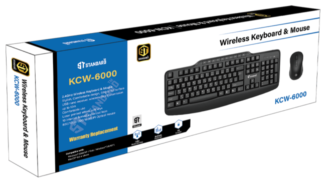 ⁦ST-Standard KCW-6000 Wireless Keyboard and Mouse Combo⁩ - الصورة ⁦5⁩