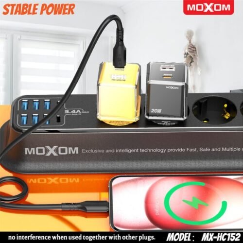 MOXOM MX-HC152PD PD20W Fast Travel Smart Charger with 2 USB Ports