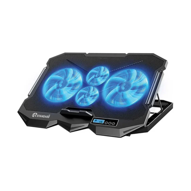Standard ICE04 PLUS Gaming Laptop Cooling Pad- 2 Large RGB Fans, LCD Screen, 2 USB Ports,Suitable for 12-17 Inch Laptops