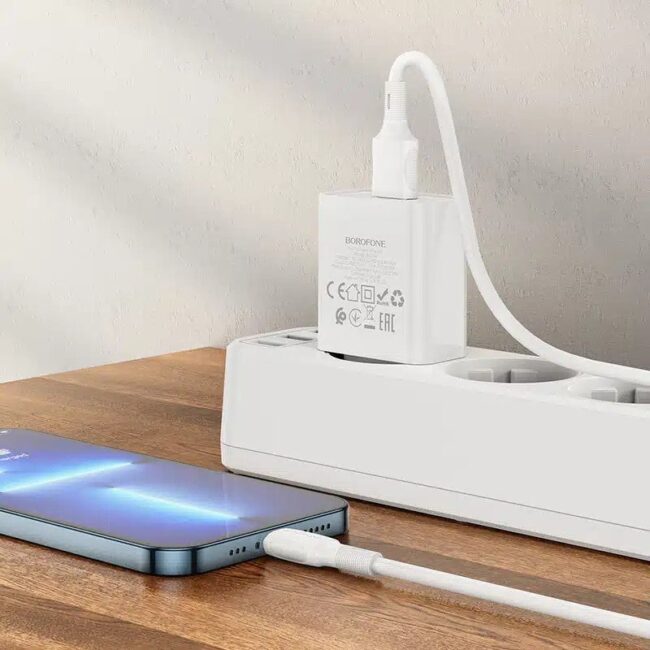 Borofone BA74A Aspirer single port charger set EU (with cable)
