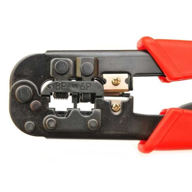 Dual Modular RJ45 Ratchet Crimping Tool