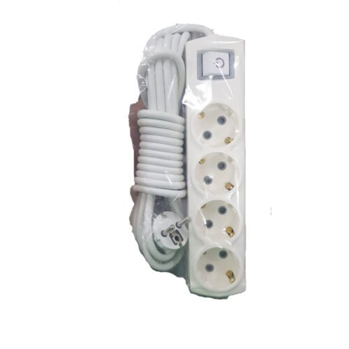 Power Strip 4 sockets 5M - Safety Load - Ultra High Material for All Electrical and Home Appliances 16A 250V