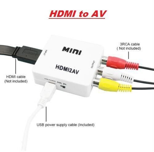 HDMI to AV Video Audio Converter Adapter Supporting PAL/NTSC